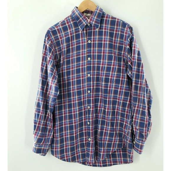 Peter Millar Men's Long Sleeve Multicolored Button Stripped Dress Shirt Size M‎ - Picture 1 of 4